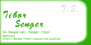 tibor senger business card